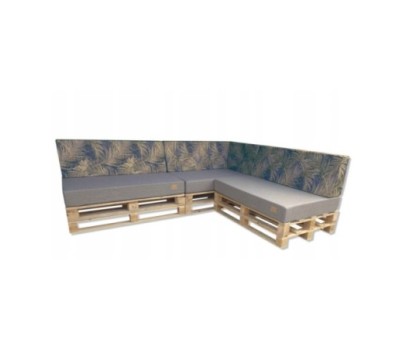 Zestaw poduch ogrodowych z oparciem Palety Narożnik -3 szt. 120x80 + 40x120