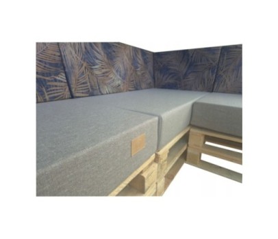 Zestaw poduch ogrodowych z oparciem Palety Narożnik -3 szt. 120x80 + 40x120