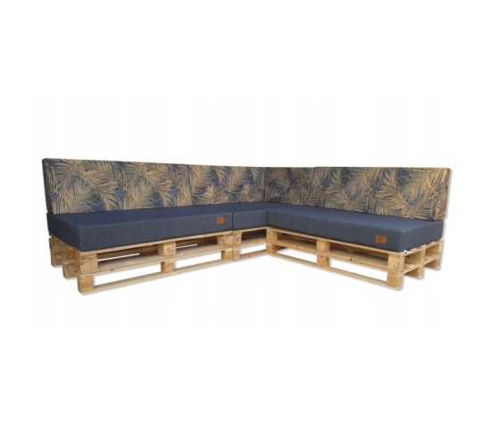 Zestaw poduch ogrodowych z oparciem Palety Narożnik -3 szt. 120x80 + 40x120