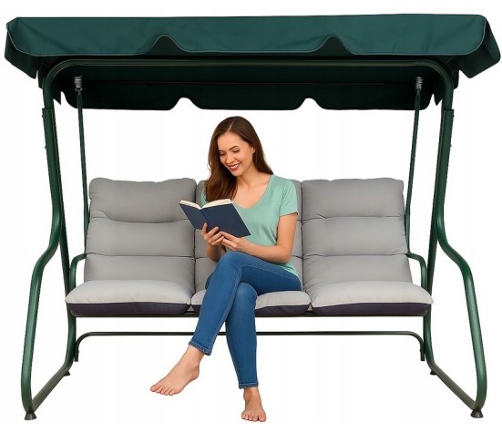 3x Poduszka Ogrodowa 150 cm na Ławkę Huśtawkę Wodoodoodporne BEZ HUŚTAWKI