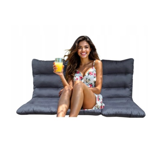 3x Poduszka Ogrodowa 150 cm na Ławkę Huśtawkę Wodoodoodporne BEZ HUŚTAWKI