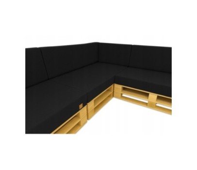 WODOODPORNY Zestaw poduch ogrodowych Palety Narożnik 3 szt. 120x80 + 40x120