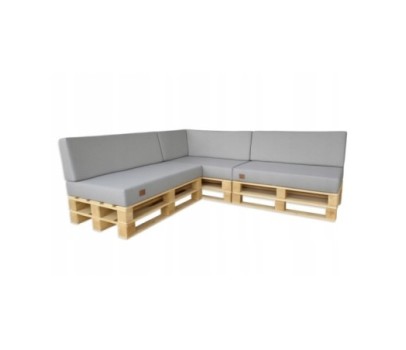 WODOODPORNY Zestaw poduch ogrodowych Palety Narożnik 3 szt. 120x80 + 40x120