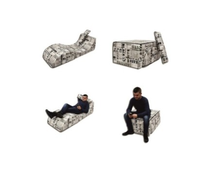 Fotel rozkładany kanapa leżanka materac relax