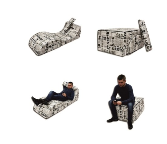 Fotel rozkładany kanapa leżanka materac relax