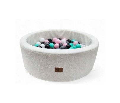Suchy basen z piłeczkami – basenik piankowy BARANEK BOUCLE– 200 kulek –7cm.