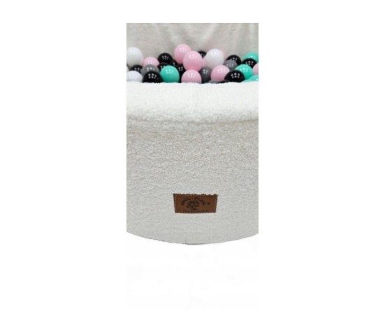 Suchy basen z piłeczkami – basenik piankowy BARANEK BOUCLE– 200 kulek –7cm.