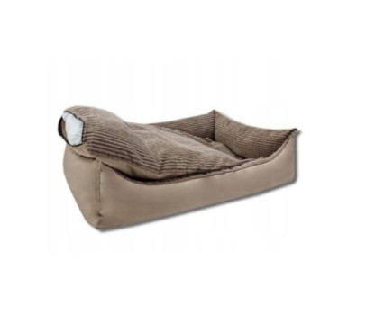 Legowisko dla psa duża kanapa kojec 100x70 - SZTRUKS BEŻOWY