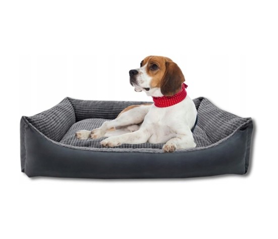 Legowisko poduszka dla psa duża kanapa 100x70 SZTRUKS GRAFIT