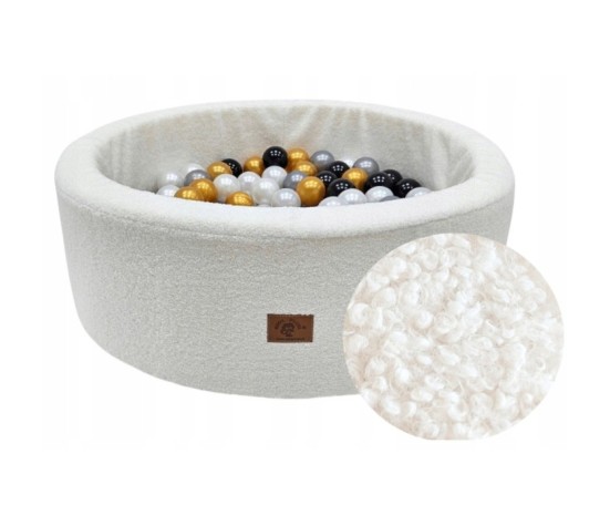 Suchy basen z piłeczkami – basenik piankowy BARANEK BOUCLE– 200 kulek –7cm.
