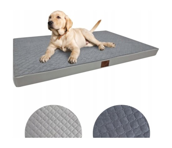 Legowisko materac psa 80x60x7cm. duże posłanie l - szary
