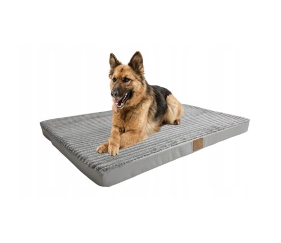 Legowisko materac dla psa 80x60x7cm. duże posłanie l - szary sztruks