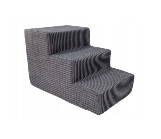 Schody schodki dla psa rampa podest 3 stopnie 30cm. - grafit