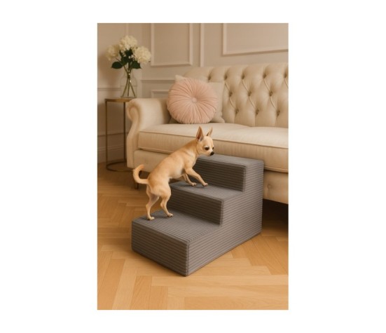 Schody schodki dla psa rampa podest 3 stopnie 30cm. - grafit