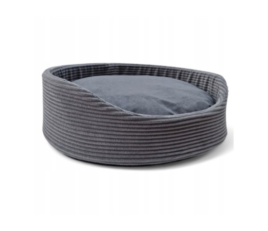 Legowisko dla psa kota kanapa kojec sztruks 60x55 grafit- l