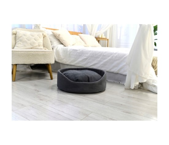 Legowisko dla psa kota kanapa kojec sztruks 60x55 grafit- l