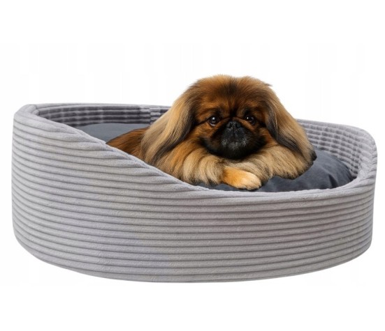 Legowisko dla psa kota kanapa kojec sztruks 60x55 szary- l