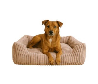 Legowisko łóżko dla psa kanapa 95x75 SZTRUKS RÓŻ
