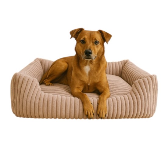 Legowisko łóżko dla psa kanapa 95x75 SZTRUKS RÓŻ