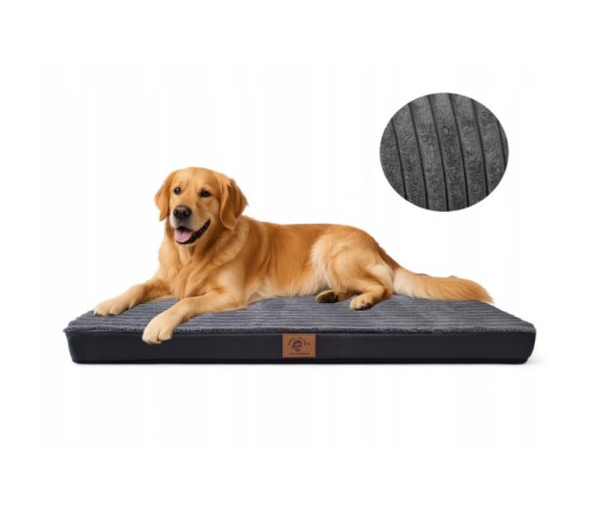 Legowisko materac dla psa 100x70x7cm. duże posłanie xl - grafit sztruks