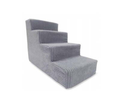 Schody schodki stabilne dla psa rampa podest 4 stopnie 40cm. - szary