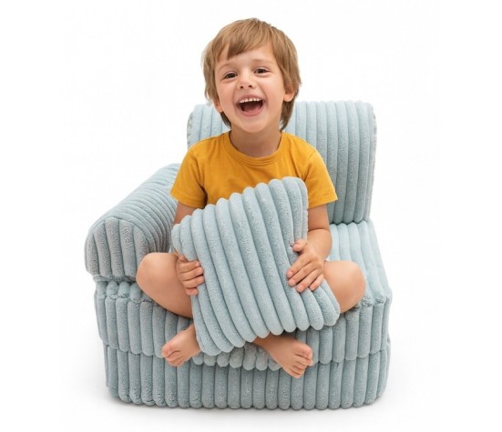 Modułowa rozkładana SOFA - FOTEL dla dzieci wypoczynkowy materac TURKUS