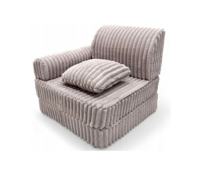 Modułowa rozkładana SOFA - FOTEL dla dzieci wypoczynkowy materac RÓŻ PASTEL