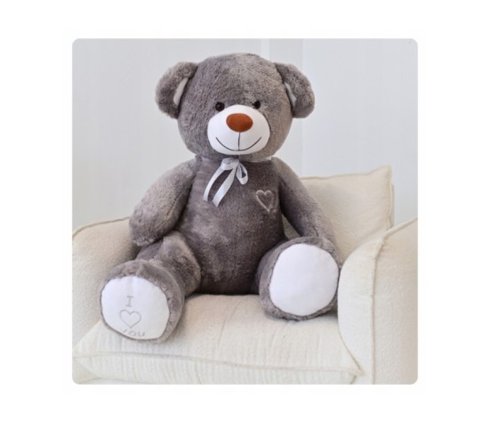 Duży miś pluszowy maskotka 160cm. wielki pluszak - szary