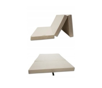 Materac turystyczny rozkładany fotel 180 x 65 x 7cm beżowy
