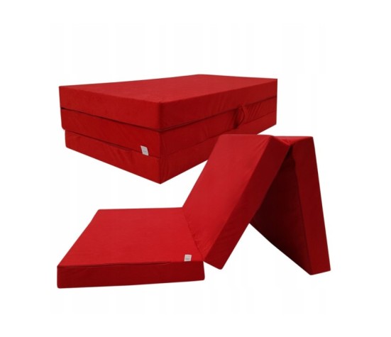 Materac turystyczny rozkładany fotel 200x120x10cm czerwony