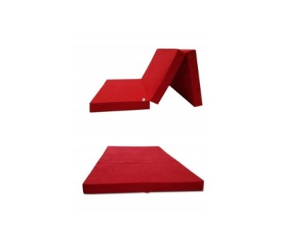 Materac turystyczny rozkładany fotel 200x120x10cm czerwony