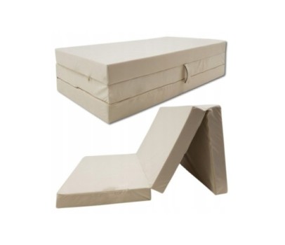 Materac turystyczny rozkładany fotel 200x120x10cm beżowy