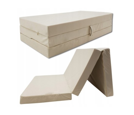 Materac turystyczny rozkładany fotel 200x120x10cm beżowy