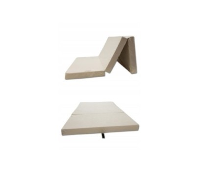 Materac turystyczny rozkładany fotel 200x120x10cm beżowy