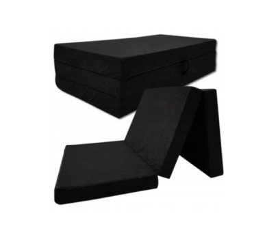 Materac turystyczny rozkładany fotel 180 x 65 x 7cm czarny