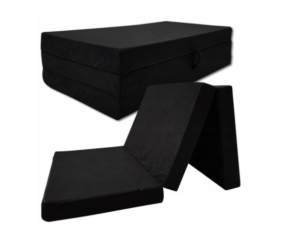 Materac turystyczny rozkładany fotel 180 x 65 x 7cm czarny