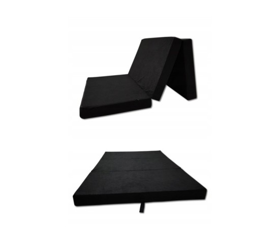 Materac turystyczny rozkładany fotel 200x80x10 czarny