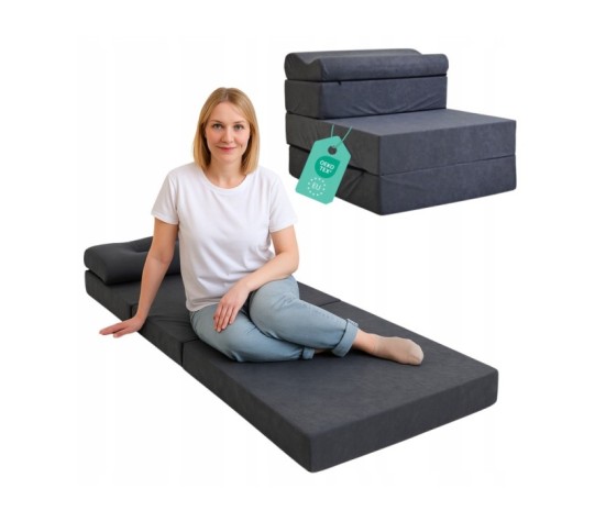 Materac turystyczny 2w1 składany fotel 200x70x15cm