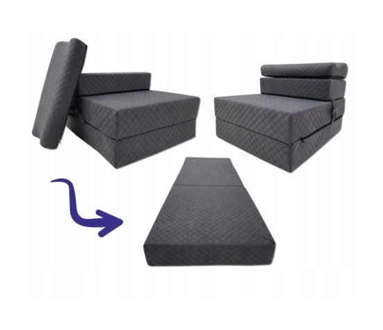 Materac turystyczny 2w1 składany fotel 200x70x15cm