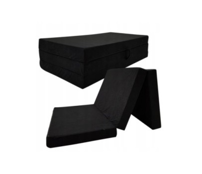 Materac turystyczny rozkładany fotel 200x120x10cm czarny