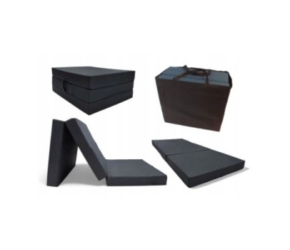 Wodoodporny materac turystyczny składany 200x80x10 + torba - grafit