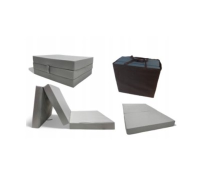 Wodoodporny materac turystyczny składany 200x80x10 + torba - szary