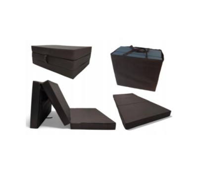 Wodoodporny materac turystyczny składany 200x80x10 + torba - brąz