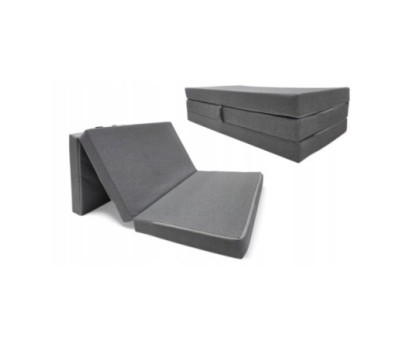 Materac turystyczny rozkładany łóżko fotel 200x120x10 - SZARY