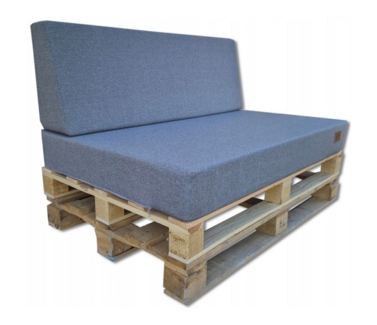 2 Poduszki Ogrodowe na Ławkę Palety Huśtawkę - poduchy 120x80 + 40 klin