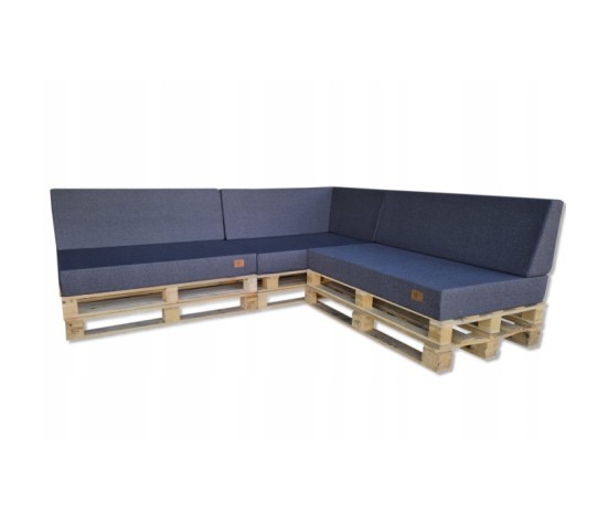 Zestaw poduch ogrodowych z oparciem Palety Narożnik -3 szt. 120x80 + 40x120