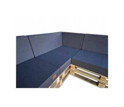 Zestaw poduch ogrodowych z oparciem Palety Narożnik -3 szt. 120x80 + 40x120