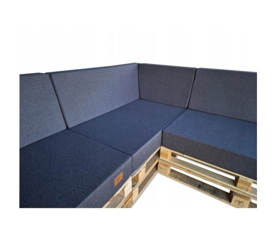 Zestaw poduch ogrodowych z oparciem Palety Narożnik -3 szt. 120x80 + 40x120