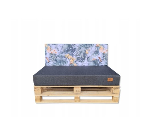 2 Poduszki Ogrodowe na Ławkę Palety Huśtawkę - poduchy 120x80 + 40 klin