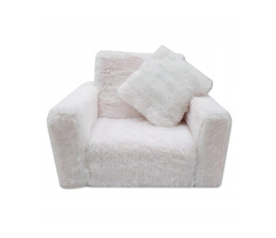 Fotelik dla dzieci rozkładany fotel pluszowy pufa